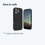 Contenu du colis – Coque Silicone Noir Pour iPhone 16 Pro Max