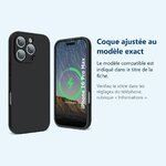 Accessoire ajusté au modèle exact – Coque Silicone Noir Pour iPhone 16 Pro Max