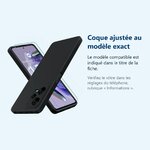 Accessoire ajusté au modèle exact – Coque Silicone Noir + Verre Trempe Pour Xiaomi Redmi Note 12 Pro Plus