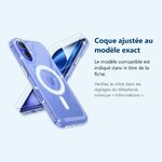 Accessoire ajusté au modèle exact – Coque Silicone Transparente Compatible Magsafe + 2 Verres Trempes Pour iPhone 16