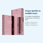 Accessoire ajusté au modèle exact – Coque Folio Rabat Miroir Rose Pour Samsung Galaxy S22 Plus 5G