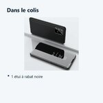 Contenu du colis – Coque Etui Rabat Miroir Noir pour Samsung S20