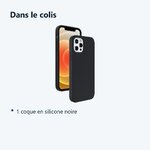 Contenu du colis – Coque Silicone Noire Pour iPhone 12 / iPhone 12 Pro