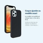 Accessoire ajusté au modèle exact – Coque Silicone Noire Pour iPhone 12 / iPhone 12 Pro