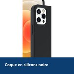 Vue de détail – Coque Silicone Noire Pour iPhone 12 / iPhone 12 Pro