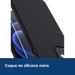 Vue de détail – Coque Silicone Noire + Verre Trempe Pour iPhone 13 Mini