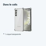 Contenu du colis – Coque Pour Samsung Galaxy S24 Plus Silicone Transparente Angles Renforces
