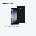 Contenu du colis – Coque avec Anneau Couleur Noir Pour Samsung Galaxy S23 Ultra 5G