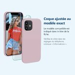 Accessoire ajusté au modèle exact – Coque Silicone Couleur Rose + Verre Trempe Pour iPhone 12 Mini