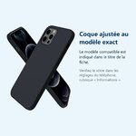 Accessoire ajusté au modèle exact – Coque Pour iPhone 12 - 12 Pro Silicone Noire