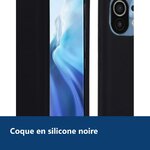 Vue de détail – Coque Silicone Noire Pour Xiaomi Mi 11i