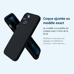 Accessoire ajusté au modèle exact – Coque Silicone Noire Pour iPhone 13 Pro Max