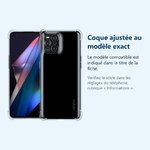 Accessoire ajusté au modèle exact – Coque Silicone Transparente Angles Renforces Pour Oppo Find X3 Neo