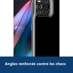 Vue de détail – Coque Silicone Transparente Angles Renforces Pour Oppo Find X3 Neo