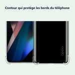 Contour qui protège les bords – Coque Silicone Transparente Angles Renforces Pour Oppo Find X3 Neo