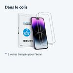 Contenu du colis – X2 Verres Trempes Pour iPhone 14 Pro