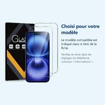 Accessoire ajusté au modèle exact – Verres Trempes X2 Pour iPhone 16
