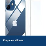 Vue de détail – Coque Silicone Transparent Pour iPhone 12 / iPhone 12 Pro + Verre Trempe
