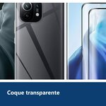 Vue de détail – Coque Silicone Transparente + 2 Verres Trempes Pour Xiaomi Mi 11