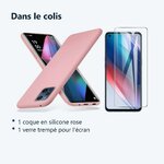 Contenu du colis – Coque Silicone Rose + Verre Trempe Pour Oppo Find X3 Neo