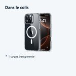 Contenu du colis – Coque Silicone Transparente Compatible Magsafe Pour iPhone 16 Pro Max