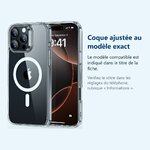 Accessoire ajusté au modèle exact – Coque Silicone Transparente Compatible Magsafe Pour iPhone 16 Pro Max