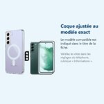 Accessoire ajusté au modèle exact – Coque Silicone Transparente Compatible Magsafe + Verre Trempes et Protection Camera Arrie