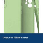 Vue de détail – Coque Silicone Pour iPhone 13 Couleur Vert Protection Objectif Appareil Photo