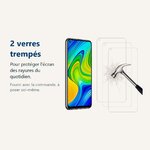 Verre trempé pour protéger lécran – Verres Trempés X3 pour Xiaomi Redmi Note 9