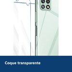 Vue de détail – Coque Silicone Transparente + 2 Verres Trempes Pour Samsung A22 4G