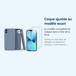 Accessoire ajusté au modèle exact – Coque Silicone Pour iPhone 12 / iPhone 12 Pro Couleur Gris Protection Objectif Appareil P