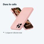 Contenu du colis – Coque Silicone Couleur Rose Pour iPhone 12 Pro Max