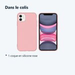Contenu du colis – Coque Silicone Pour iPhone 11 Couleur Rose Haute Protection