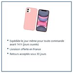 Expédition le jour même, livraison offerte, retours sous 30 jours – Coque Silicone Pour iPhone 11 Couleur Rose Haute Protecti