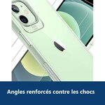 Vue de détail – Coque Silicone Transparente Angles Renforces + 2 Verres Trempes Pour iPhone 13 Pro Max