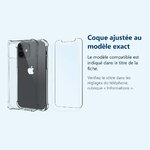 Accessoire ajusté au modèle exact – Coque Silicone Transparent 4 Coins Renforces Pour iPhone 12 / iPhone 12 Pro + Verre Trem