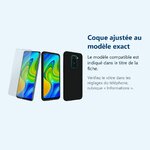Accessoire ajusté au modèle exact – Coque Silicone Couleur Noir + Verre Trempe Pour Xiaomi Redmi Note 9S / Redmi Note 9 Pro
