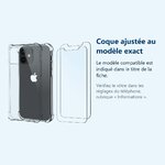 Accessoire ajusté au modèle exact – Coque Silicone Transparent 4 Coins Renforces Pour iPhone 12 / iPhone 12 Pro + 2 Verres T