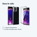 Contenu du colis – Coque Silicone Transparente Angles Renforces + 2 Verres Trempes Pour Oppo Find X5