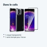 Contenu du colis – Coque Silicone Transparente Angles Renforces + Verre Trempe Pour Oppo Find X5