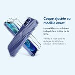 Accessoire ajusté au modèle exact – Coque Silicone Transparente + 2 Verres Trempes Pour iPhone 13 Pro Max