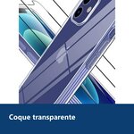 Vue de détail – Coque Silicone Transparente + 2 Verres Trempes Pour iPhone 13 Pro Max