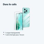 Contenu du colis – Coque Silicone Transparente + Verre Trempe Pour Honor 400 Lite