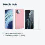 Contenu du colis – Coque Silicone Rose + Verre Trempe Pour Xiaomi Mi 11i