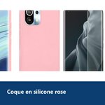 Vue de détail – Coque Silicone Rose + Verre Trempe Pour Xiaomi Mi 11i