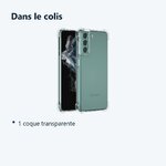 Contenu du colis – Coque Silicone Transparente Angles Renforces Pour Samsung Galaxy S22 5G