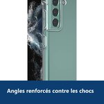 Vue de détail – Coque Silicone Transparente Angles Renforces Pour Samsung Galaxy S22 5G
