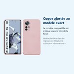 Accessoire ajusté au modèle exact – Coque Silicone Couleur Rose Pour Xiaomi 12T Pro 5G
