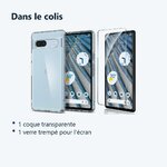 Contenu du colis – Coque Silicone Transparente + Verre Trempe Pour Google Pixel 7a