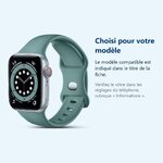 Accessoire ajusté au modèle exact – Bracelet compatible apple watch 38mm 40mm 41mm Serie 9 8 7 6 5 4 3 2 SE - Taille L - Sili